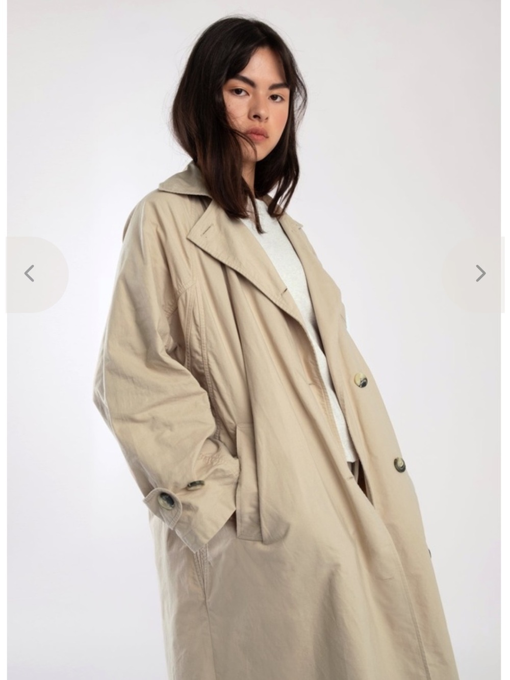 Micaela Greg Cotton Seamed Trench